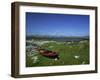 Boat on Green Foreshore, Landscape in Connemara, County Galway, Connacht, Republic of Ireland-Lawrence Graham-Framed Photographic Print