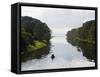 Boat on Lago De Yojoa, Lake Yojoa, Honduras, Central America-Christian Kober-Framed Stretched Canvas