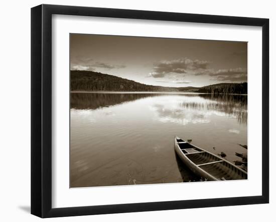 Boat on Lake in New Hampshire, New England, USA-Peter Adams-Framed Photographic Print