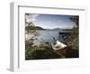 Boat on Lake Kilpisjarvi, Kilpisjarvi, Arctic Circle, Lapland, Finland-Doug Pearson-Framed Photographic Print