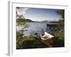 Boat on Lake Kilpisjarvi, Kilpisjarvi, Arctic Circle, Lapland, Finland-Doug Pearson-Framed Photographic Print