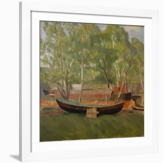 Boat on land-Erik Theodor Werenskiold-Framed Giclee Print