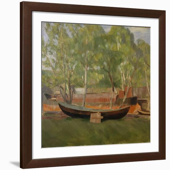 Boat on land-Erik Theodor Werenskiold-Framed Giclee Print