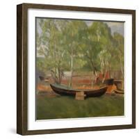 Boat on land-Erik Theodor Werenskiold-Framed Giclee Print