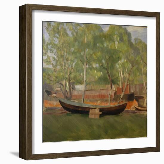 Boat on land-Erik Theodor Werenskiold-Framed Giclee Print