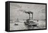 Boat on Mississippi, 1892, by Taylor Taken from Geographie Universelle, 19th Century-null-Framed Stretched Canvas