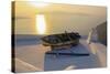 Boat on Rooftop, Santorini, Greece-Fran?oise Gaujour-Stretched Canvas