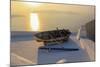 Boat on Rooftop, Santorini, Greece-Fran?oise Gaujour-Mounted Photographic Print
