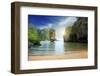 Boat on Sand of Maya Bay Phi Phi Island-Krivosheev Vitaly-Framed Photographic Print