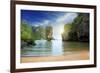 Boat on Sand of Maya Bay Phi Phi Island-Krivosheev Vitaly-Framed Photographic Print