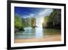 Boat on Sand of Maya Bay Phi Phi Island-Krivosheev Vitaly-Framed Photographic Print