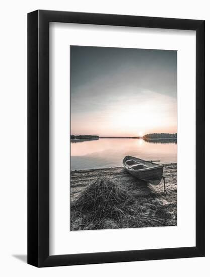 Boat on Shore at Sunset-Incado-Framed Photographic Print