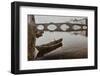 Boat on the Arno and Ponte alla Carraia, Florence, Florence, Italy, 1945 - 1955-European School-Framed Photographic Print