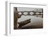 Boat on the Arno and Ponte alla Carraia, Florence, Florence, Italy, 1945 - 1955-European School-Framed Photographic Print