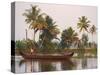 Boat on the Backwaters, Allepey, Kerala, India, Asia-Tuul-Stretched Canvas