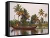 Boat on the Backwaters, Allepey, Kerala, India, Asia-Tuul-Framed Stretched Canvas