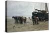 Boat on the Beach at Scheveningen, 1876-Anton Mauve-Stretched Canvas