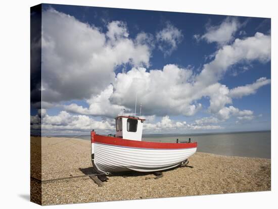 Boat on the Beach, Dungeness, Kent, England, United Kingdom, Europe-Jean Brooks-Stretched Canvas