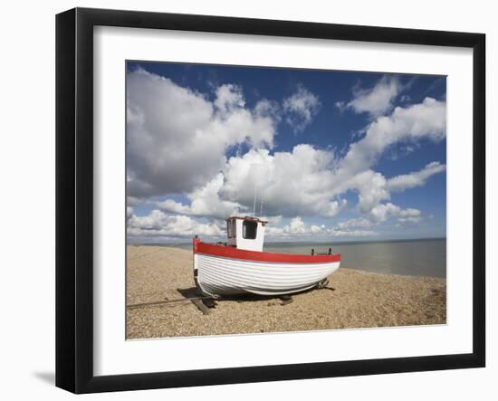 Boat on the Beach, Dungeness, Kent, England, United Kingdom, Europe-Jean Brooks-Framed Photographic Print