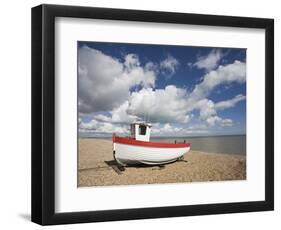 Boat on the Beach, Dungeness, Kent, England, United Kingdom, Europe-Jean Brooks-Framed Photographic Print