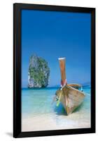 Boat On The Beach-null-Framed Poster