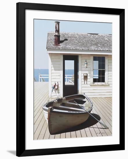 Boat on the Dock-Zhen-Huan Lu-Framed Giclee Print