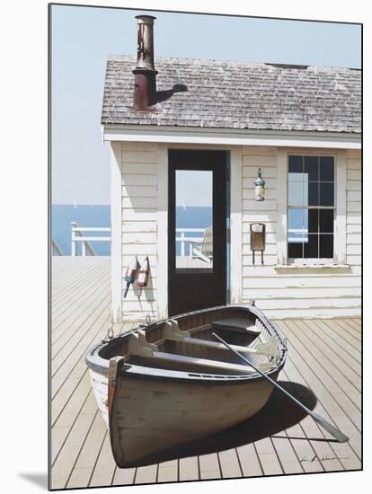 Boat on the Dock-Zhen-Huan Lu-Mounted Giclee Print