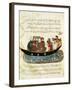 Boat on the Euphrates, miniature from 'Al Maqamat' (The Meetings) by Al-Hariri, c.1240-Yahya ibn Mahmud Al-Wasiti-Framed Giclee Print