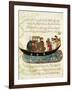 Boat on the Euphrates, miniature from 'Al Maqamat' (The Meetings) by Al-Hariri, c.1240-Yahya ibn Mahmud Al-Wasiti-Framed Giclee Print