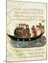 Boat on the Euphrates, miniature from 'Al Maqamat' (The Meetings) by Al-Hariri, c.1240-Yahya ibn Mahmud Al-Wasiti-Mounted Giclee Print