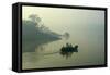 Boat on the Hooghly River, Part of Ganges River, West Bengal, India, Asia-Bruno Morandi-Framed Stretched Canvas
