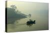 Boat on the Hooghly River, Part of Ganges River, West Bengal, India, Asia-Bruno Morandi-Stretched Canvas