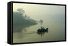 Boat on the Hooghly River, Part of Ganges River, West Bengal, India, Asia-Bruno Morandi-Framed Stretched Canvas