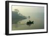 Boat on the Hooghly River, Part of Ganges River, West Bengal, India, Asia-Bruno Morandi-Framed Photographic Print