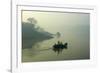 Boat on the Hooghly River, Part of Ganges River, West Bengal, India, Asia-Bruno Morandi-Framed Photographic Print