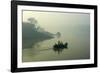 Boat on the Hooghly River, Part of Ganges River, West Bengal, India, Asia-Bruno Morandi-Framed Photographic Print