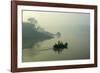 Boat on the Hooghly River, Part of Ganges River, West Bengal, India, Asia-Bruno Morandi-Framed Photographic Print