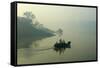 Boat on the Hooghly River, Part of Ganges River, West Bengal, India, Asia-Bruno Morandi-Framed Stretched Canvas