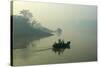 Boat on the Hooghly River, Part of Ganges River, West Bengal, India, Asia-Bruno Morandi-Stretched Canvas