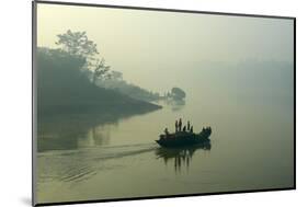 Boat on the Hooghly River, Part of Ganges River, West Bengal, India, Asia-Bruno Morandi-Mounted Photographic Print