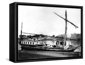 Boat on the Nile, Egypt, 1878-Felix Bonfils-Framed Stretched Canvas