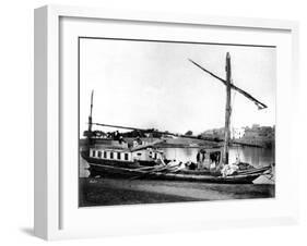 Boat on the Nile, Egypt, 1878-Felix Bonfils-Framed Giclee Print