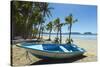 Boat on the Palm-Fringed Beach at This Laid-Back Village and Resort-Rob Francis-Stretched Canvas