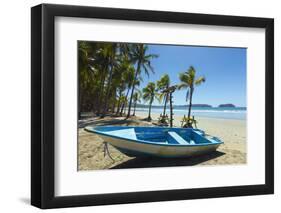 Boat on the Palm-Fringed Beach at This Laid-Back Village and Resort-Rob Francis-Framed Photographic Print