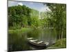 Boat on the River Charente, St. Simeux, Poitou Charentes, France, Europe-Michael Busselle-Mounted Photographic Print
