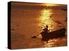 Boat on the River Ganges in Allahabad, India-Rajesh Kumar Singh-Stretched Canvas