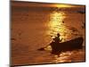 Boat on the River Ganges in Allahabad, India-Rajesh Kumar Singh-Mounted Photographic Print