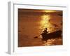 Boat on the River Ganges in Allahabad, India-Rajesh Kumar Singh-Framed Photographic Print