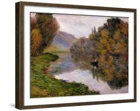 Boat on the Seine Near Jeufosse-Claude Monet-Framed Giclee Print