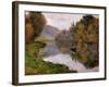 Boat on the Seine Near Jeufosse-Claude Monet-Framed Giclee Print